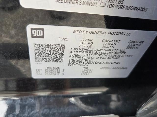 2021 Chevrolet Silverado 1500 Crew Cab Short Box 4-Wheel Drive LT 2FL