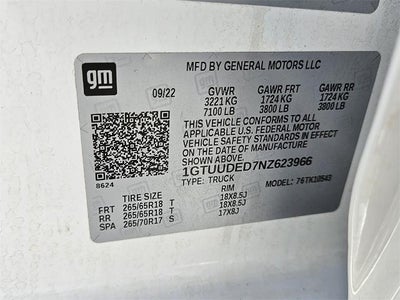 2022 GMC Sierra 1500 Crew Cab Short Box 4-Wheel Drive SLT