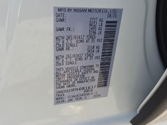 2026 Nissan Frontier Crew Cab SV