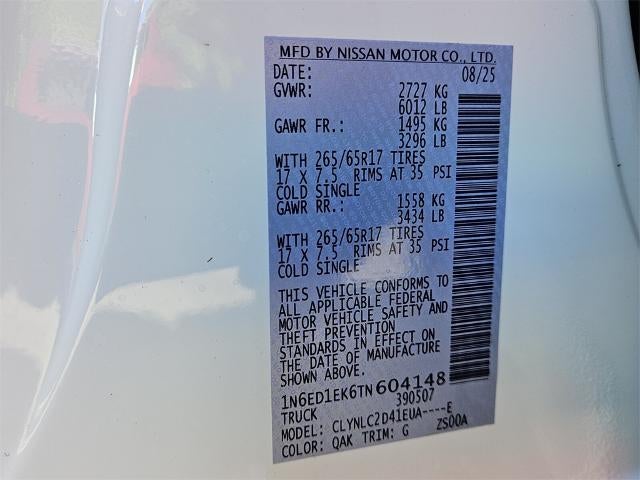 2026 Nissan Frontier Crew Cab SV