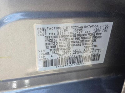 2025 Nissan Sentra S CVT